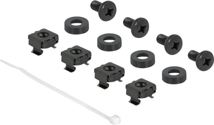 Actual product image Delock 10? Cable management brush strip with cable fixing 1 U black