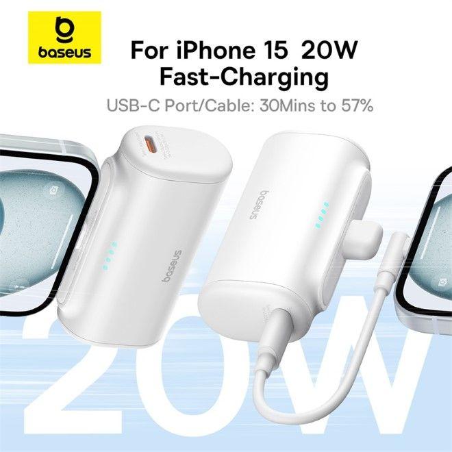 Produktbild Baseus Compact Series Fast Charging USB-C Powerbank 20W (5000 mAh, 20 W, 18 Wh)