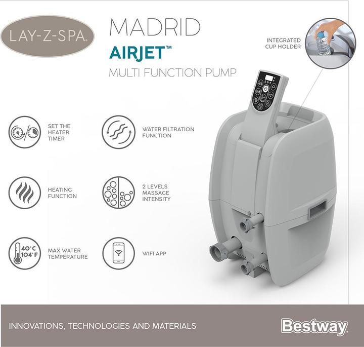Produktbild Bestway Lay-Z-Spa Madrid (4 Pers.)