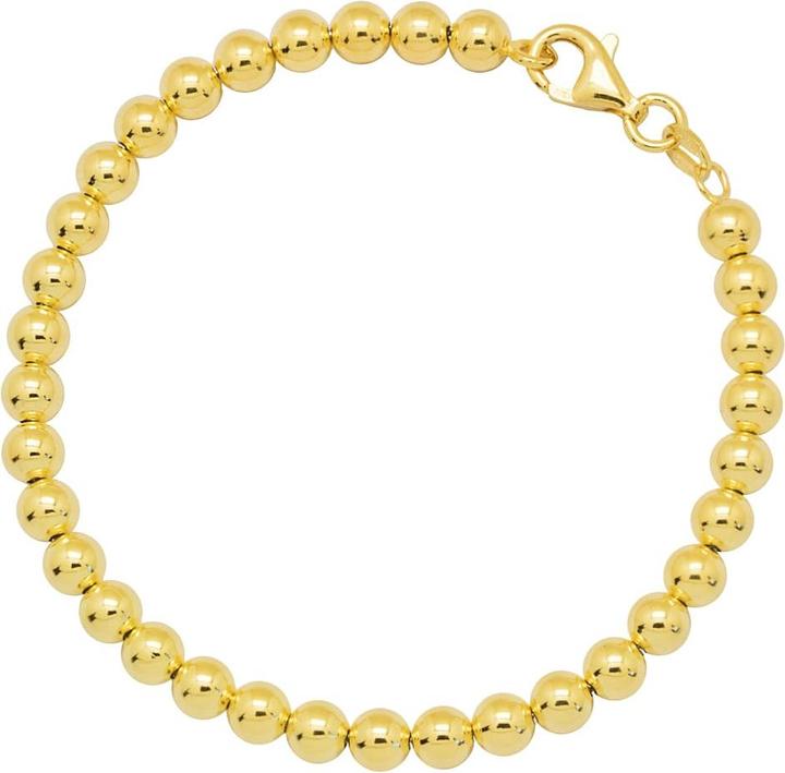 Candy Kugelarmband 5.0 mm Enia, 925 Sterling Silber, vergoldet (18 cm, 925 Sterling Silber, 18k vergoldet, 925er Sterlingsilber)