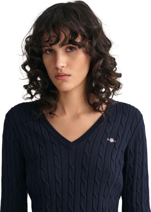 Produktbild GANT Stretch Cotton Cable V-Neck (L)