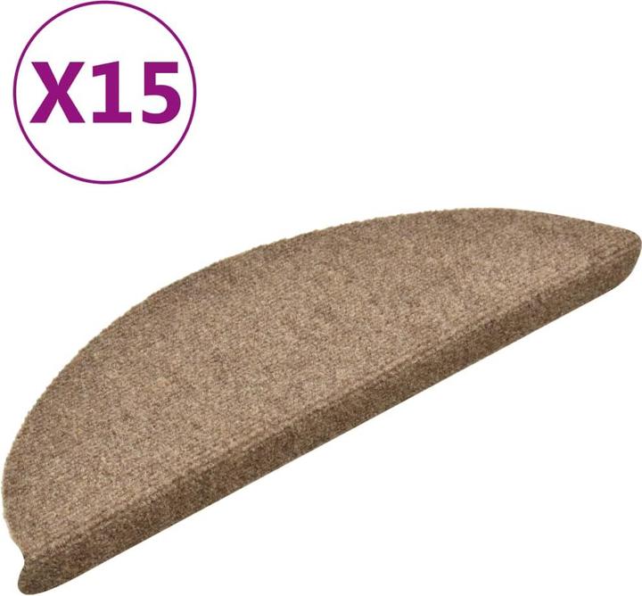 Produktbild VidaXL Selbstklebende Stufenmatten, 15 Stück, cremefarben, 56x17x3cm (56 x 17 x 3 cm)