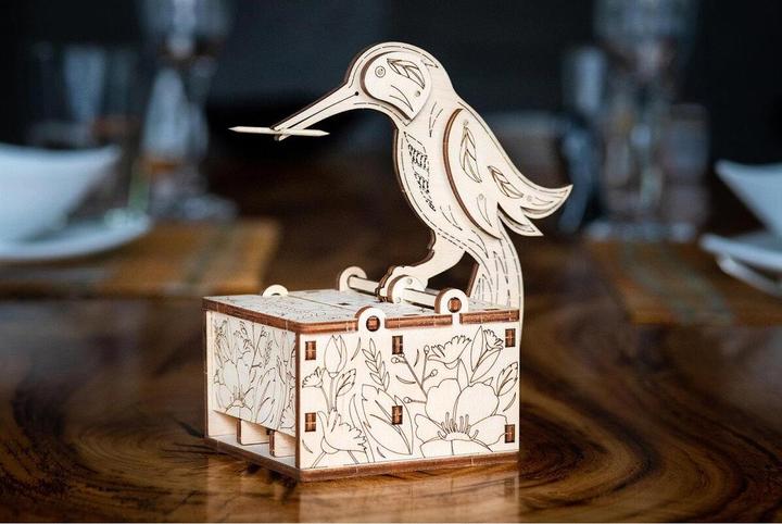 Actual product image Eco Wood Art Toothpick dispenser - bird