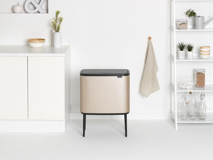 Productafbeelding Brabantia Prullenbak Bo Touch Bin Champagne, 3 x 11 L (33 l)