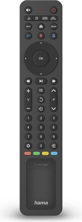 Hama Universal-Fernbedienung TV, IR, Solar, für 8 Geräte, lernfähig, App-Tasten (Universal Fernbedienung, Infrarot)