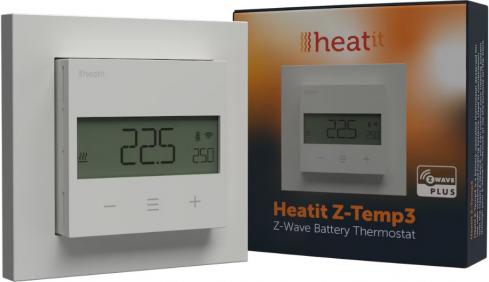 Actual product image Heatit Z-Temp3 battery-operated thermostat 800 series (white RAL 9003)