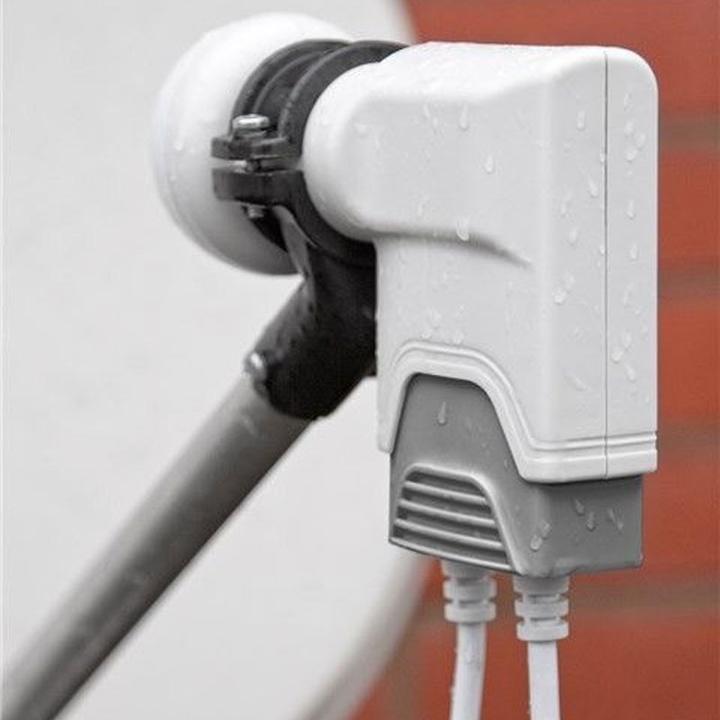Actual product image Goobay Universal Twin LNB digitaler SAT-LNB DVB-S2 für 2 Teilnehmer 4K, HDTV, 3D Empfang