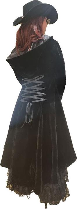 Image du produit Marjo Manteau fantaisie femme, velours avec capuche (M)