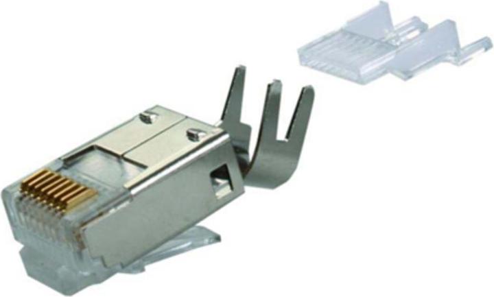 Immagine prodotto Telegärtner Spina RJ45 Cat.6, completamente schermata, spina modulare MP8 FS a 8 pin senza gommino, con (Connettore del cavo di rete)