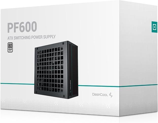 Actual product image Deepcool PF600 power supply unit 20+4 pin ATX ATX Black (600 W)