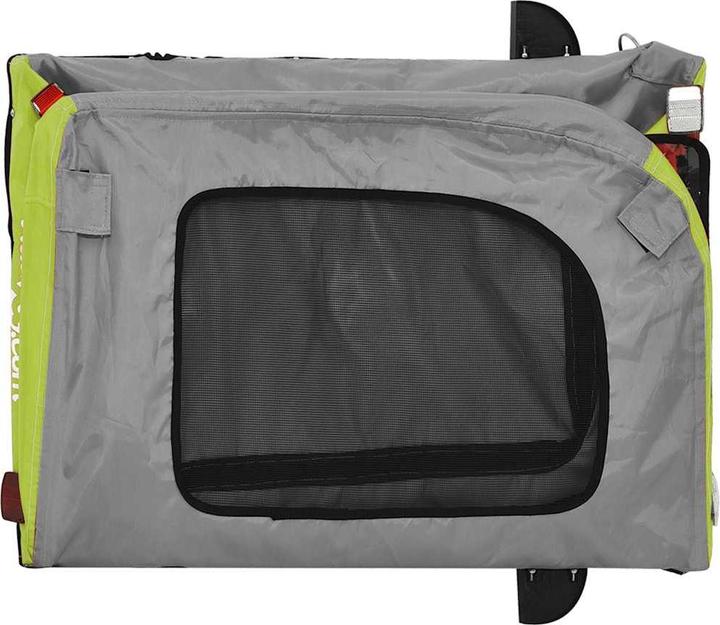 Produktbild VidaXL Fahrradanhänger Hunde Grün und Grau Oxford-Gewebe und Eisen