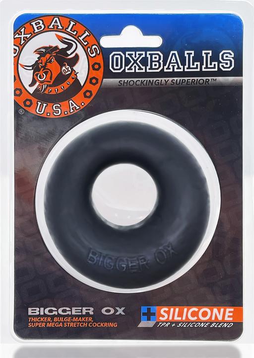 Actual product image Oxballs Bigger OX - Thicker Blubbery Cockring - Black Ice