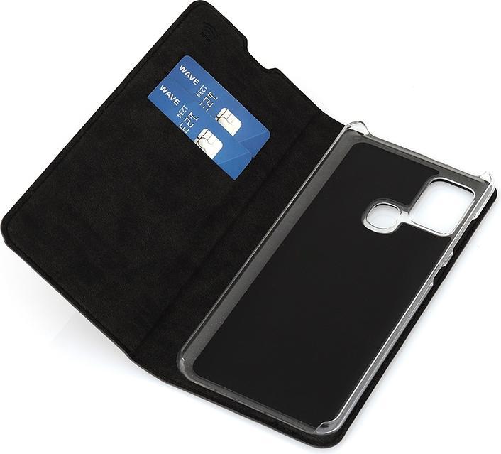 Actual product image Wave BookCase -suojakotelo, Samsung Galaxy A21s, musta (Samsung Galaxy A21s)