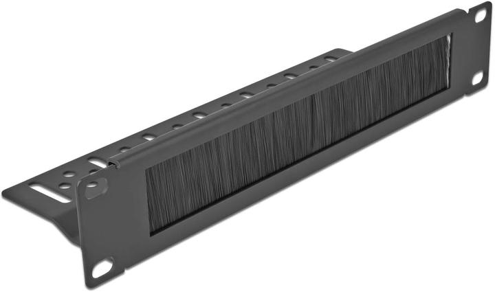 Actual product image Delock 10? Cable management brush strip with cable fixing 1 U black