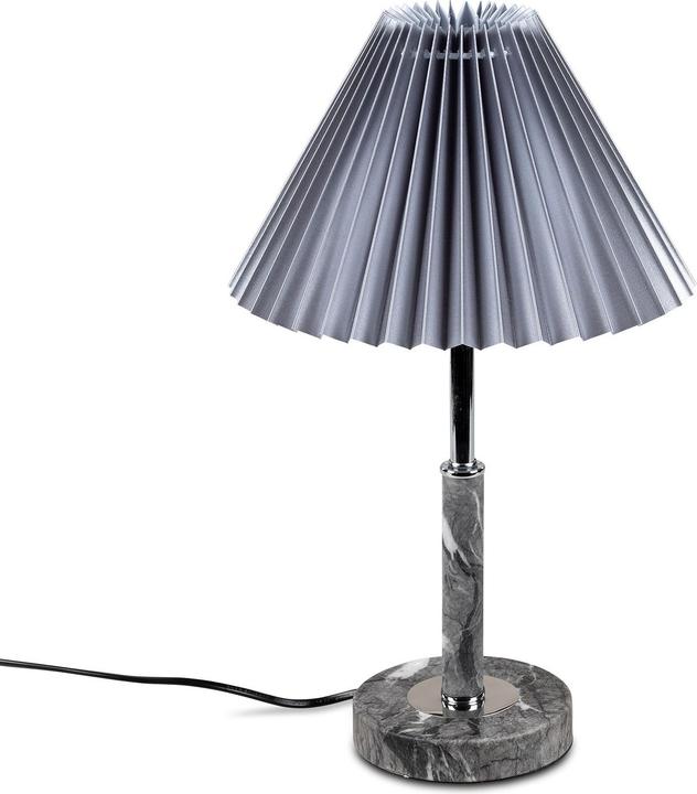 Image du produit Formano Tischlampe Grau Plissee Schirm (E27)