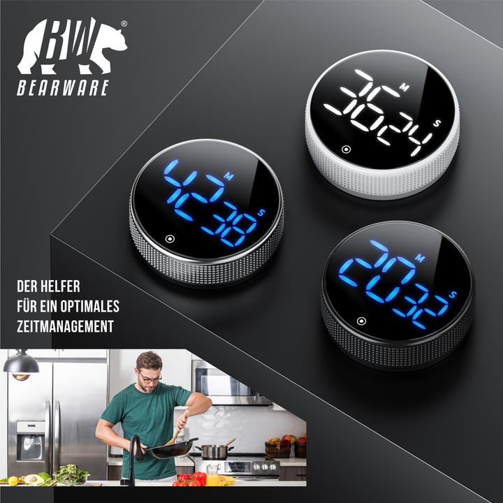 Produktbild Bearware Küchentimer digital, Küchenwecker, Eieruhr, Countdown, Display, magnetisch, Kurzzeitimer, Küchenuhr
