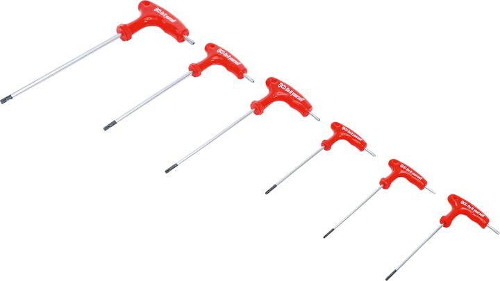 Productafbeelding BGS Schroevendraaierset met T-greep en zijblad | T-profiel (voor Torx) met gat T10 - T4... (T-profiel)