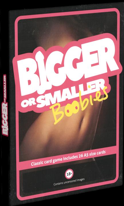 Immagine prodotto Play Wiv Me «Grösser oder Kleiner: Boobies» – Lustiges Kartenspiel für Erwachsene, 26 Karten (Mazzo di carte, Inglese)