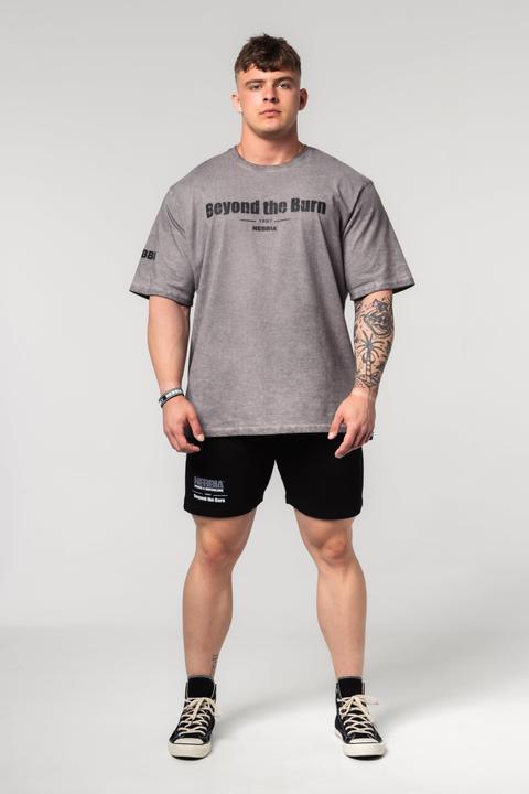 Immagine prodotto Nebbia Washed-off Heavyweight oversized T-Shirt Grind 370 - light grey (L)