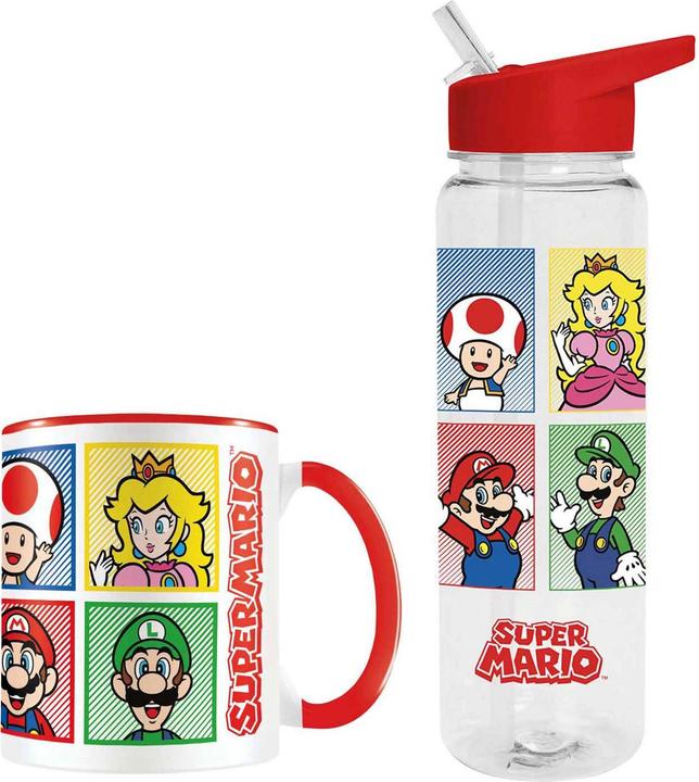 Produktbild Pyramid Super Mario (4 Colour) Gift Set (Plastic Bottle, Mug & Magnet) V2 (320 ml, 1 x)