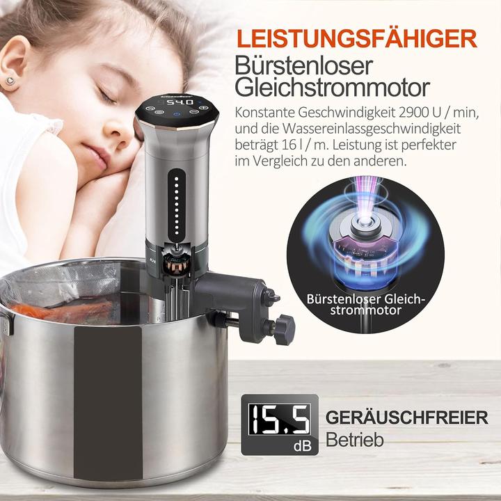 Immagine prodotto KitchenBoss Fornello G300, argento con 5 sacchetti sottovuoto