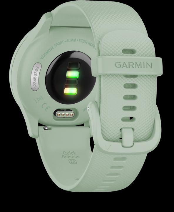 Actual product image Garmin vivomove Sport, WW, Cool Mint, Silicone (40 mm)