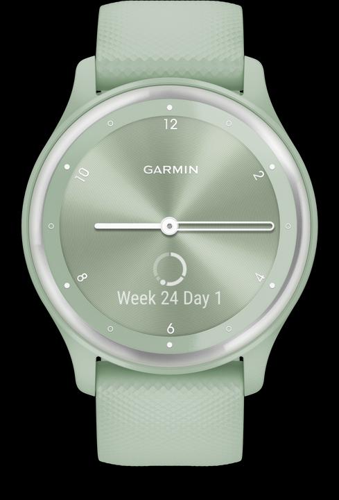 Actual product image Garmin vivomove Sport, WW, Cool Mint, Silicone (40 mm)