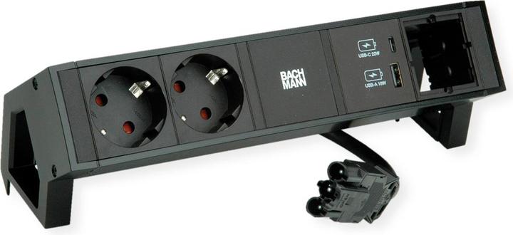 Produktbild Bachmann DESK2 2xCEE7/3 1xUSB A&C 22W (2 x, GST18, 0.20 m)