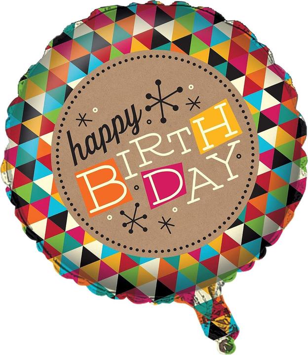Actual product image Generic Happy Birthday Foil Balloon