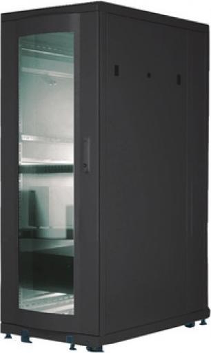 Actual product image Digitus Server rack 48,3cm 19inch 26U black H1338mm W600mm D1000mm with Plexi glass door incl. 28xMonta... (26 RU, 19 inch rack)