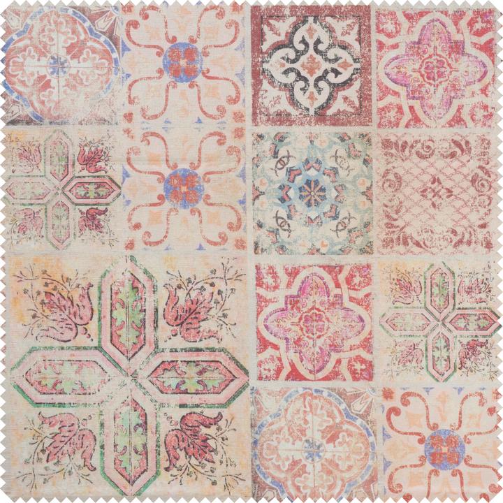 Globaltex Baumwoll-Stoff "Fliesen" Acryl beschichtet, 140 cm breit, Meterware