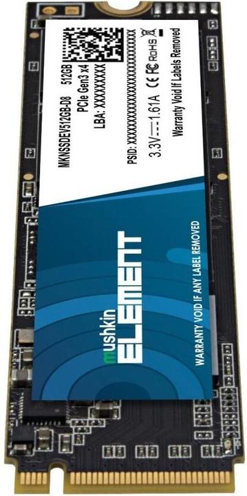Actual product image Mushkin SSD Element M.2 512GB PCIe Gen3x4 NVME (512 GB, M.2 2280)
