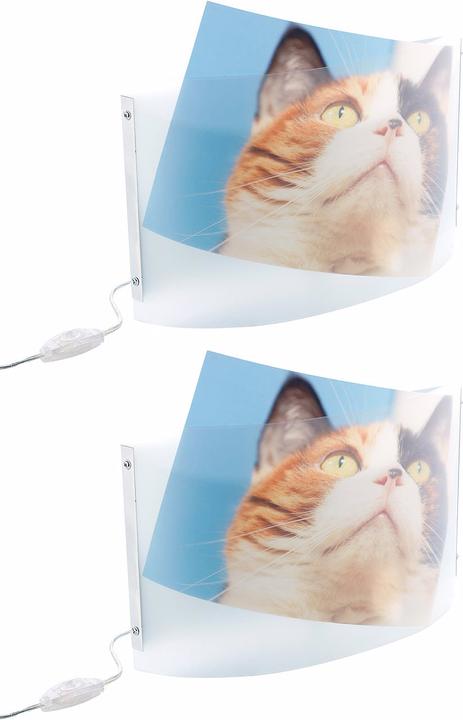 Produktbild Your Design Individuelle Wandlampe bedruckbar mit Ihrem Lieblingsfoto, 2er Set (E14)