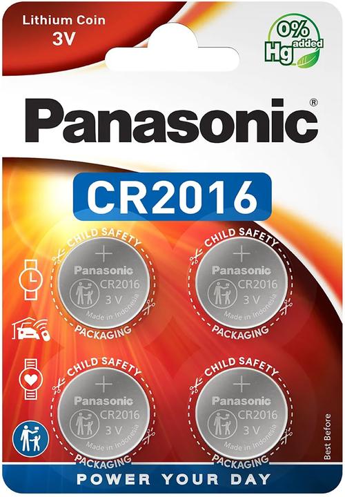 Produktbild Panasonic Lithium Power CR2016 (4 Stk., CR2016, 90 mAh)