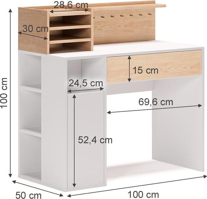 Produktbild Vicco Schreibtisch (100 x 50 x 100 cm)