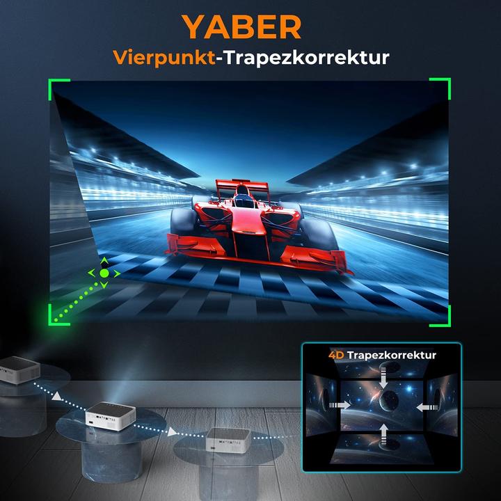 Image du produit Yaber Projecteur de home cinéma V6 (Full HD, 8500 lm, 1.5:1)