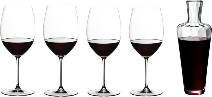 Produktbild Riedel Cabernet Gläserset & Dekanter VERITAS (62.50 cl, 4 Gläser, Rotweingläser)