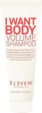 Actual product image ELEVEN Australia I Want Body Volume Shampoo 50ml (50 ml, Liquid shampoo)