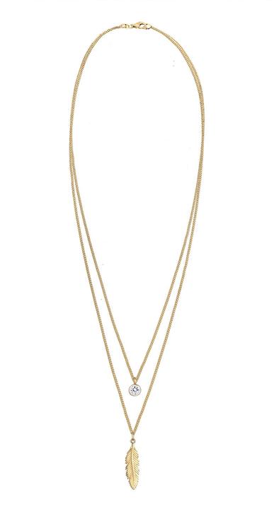 Produktbild Elli Feder, Boho (925er Sterling Silber, Glaskristall, 45 - 55 cm)