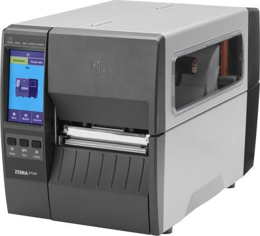 Produktbild Zebra ZT231, 12 Punkte/mm (300dpi), Disp. (Farbe), USB, USB-Host, RS232, BT (BLE), Ethernet, WLAN, E (300 dpi)