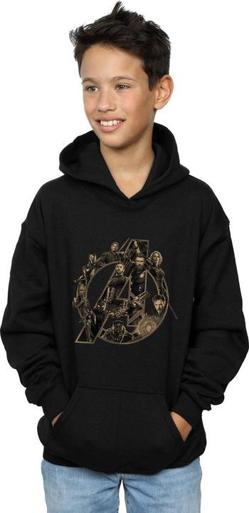 Immagine prodotto Avengers Infinity War Logo Felpa con Cappuccio Ragazzi (152, 158)