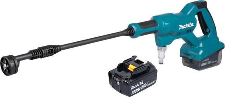 Actual product image Makita DHW 180 G1 cordless pressure washer 18 V 24 bar + 1x rechargeable battery 6.0 Ah - without charger (Rechargeable battery operated)