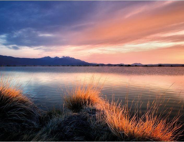Immagine prodotto Dennis Frates Stampa su tela con cornice Sunrise On Borax Pond (80 x 60 cm)