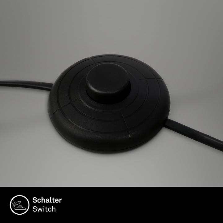 Briloner Stehleuchte, Schwarz / Natur, exkl.1x E27/max. 10W (E27)