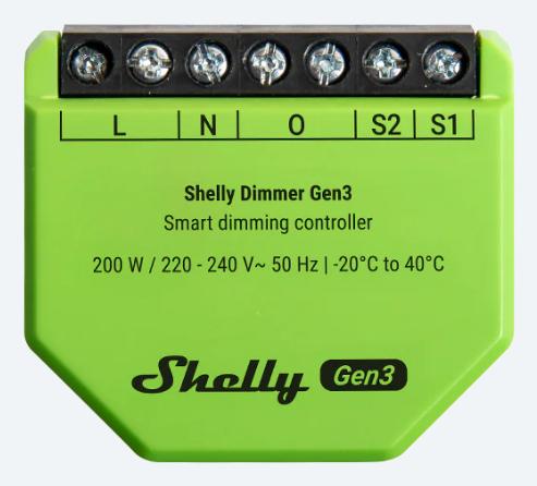 Actual product image Shelly Dimmer Gen3 (Dimming actuator)