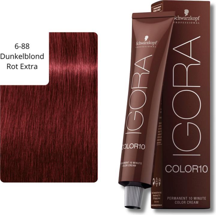 Image du produit Schwarzkopf Professional Couleur de cheveux Igora Color10 (6-88 Blond foncé rouge extra rouge foncé)