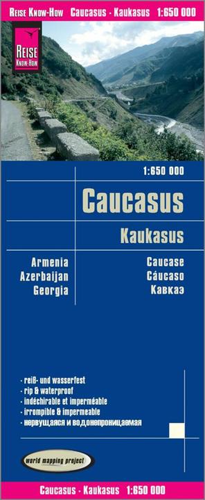 Produktbild Landkarte Kaukasus (1:650.000) : Armenien, Aserbaidschan, Georgien 650000