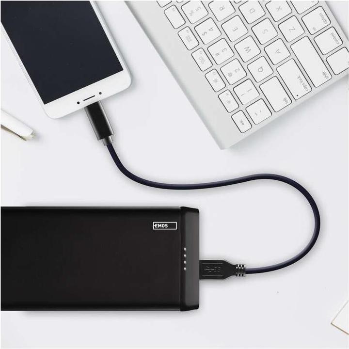 Actual product image Emos Alpha 10S powerbank, 10000 mAh, 10 W, black (10000 mAh, 10 W, 37 Wh)