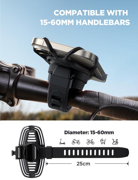 Image du produit Joyroom Support de téléphone en silicone pour vélo
