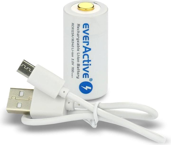 Produktbild Everactive 16340 / RCR123A 3V 700 mAh - Akku (1 Stk., RCR123A, 650 mAh)